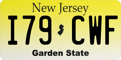NJ license plate I79CWF