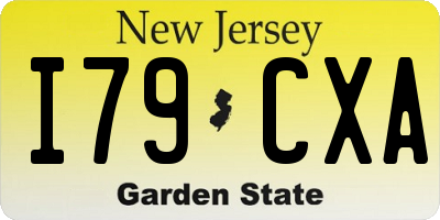 NJ license plate I79CXA