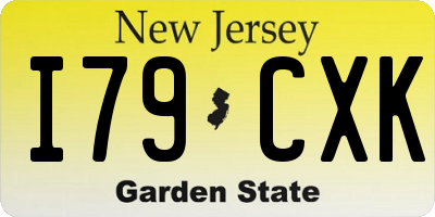 NJ license plate I79CXK