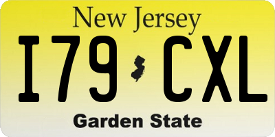 NJ license plate I79CXL