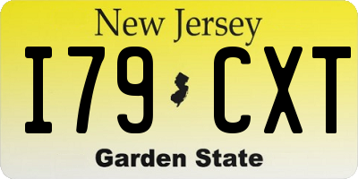 NJ license plate I79CXT