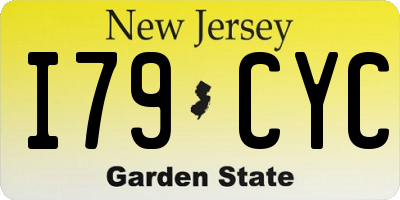NJ license plate I79CYC