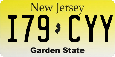 NJ license plate I79CYY