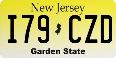 NJ license plate I79CZD