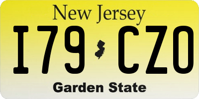 NJ license plate I79CZO