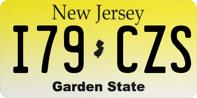 NJ license plate I79CZS
