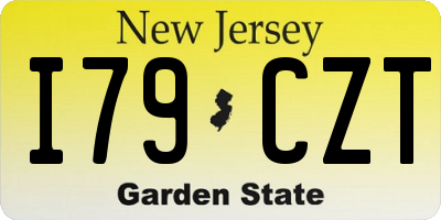 NJ license plate I79CZT
