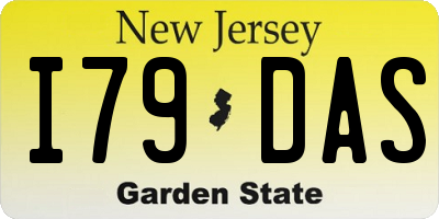 NJ license plate I79DAS