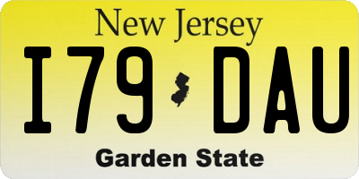 NJ license plate I79DAU