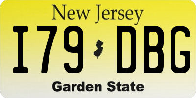 NJ license plate I79DBG