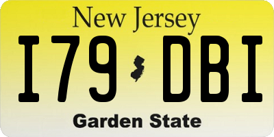 NJ license plate I79DBI