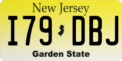 NJ license plate I79DBJ