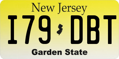 NJ license plate I79DBT
