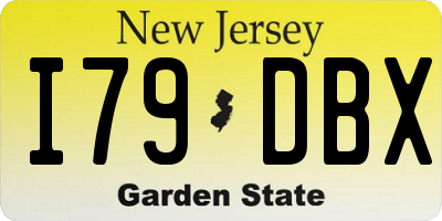 NJ license plate I79DBX