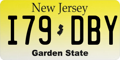 NJ license plate I79DBY