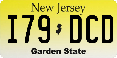 NJ license plate I79DCD