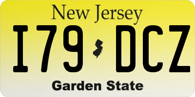 NJ license plate I79DCZ
