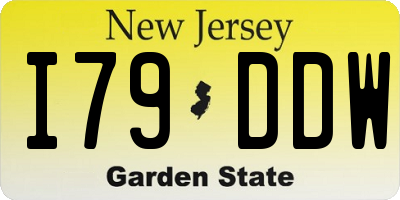 NJ license plate I79DDW