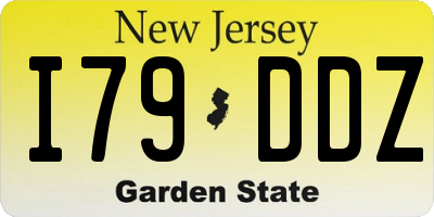 NJ license plate I79DDZ