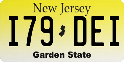 NJ license plate I79DEI