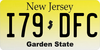 NJ license plate I79DFC