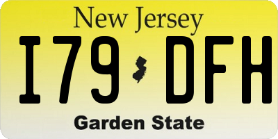 NJ license plate I79DFH
