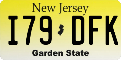 NJ license plate I79DFK