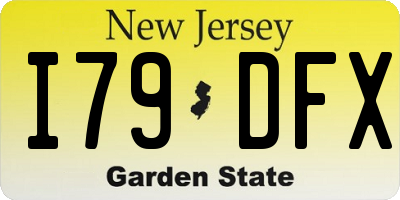 NJ license plate I79DFX