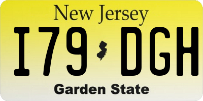 NJ license plate I79DGH