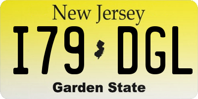 NJ license plate I79DGL