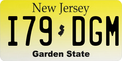 NJ license plate I79DGM