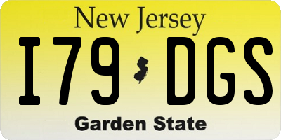 NJ license plate I79DGS