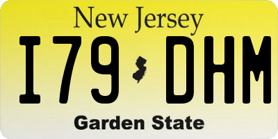 NJ license plate I79DHM