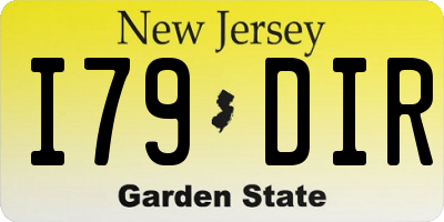 NJ license plate I79DIR