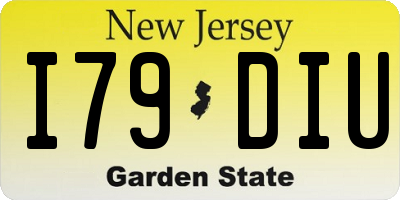 NJ license plate I79DIU