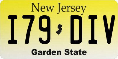 NJ license plate I79DIV