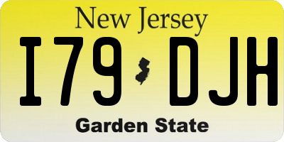 NJ license plate I79DJH