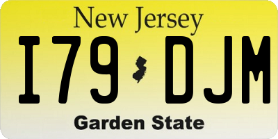 NJ license plate I79DJM
