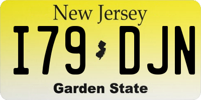 NJ license plate I79DJN