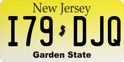 NJ license plate I79DJQ