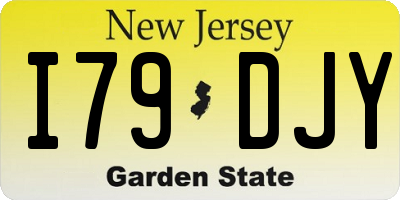 NJ license plate I79DJY