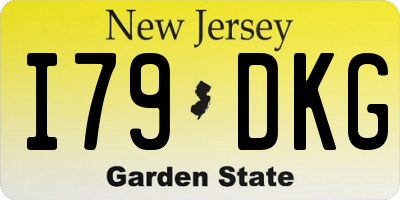 NJ license plate I79DKG