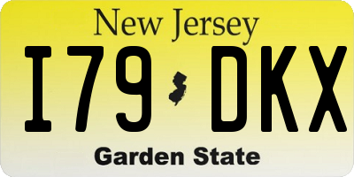 NJ license plate I79DKX