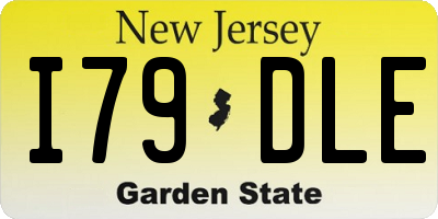 NJ license plate I79DLE