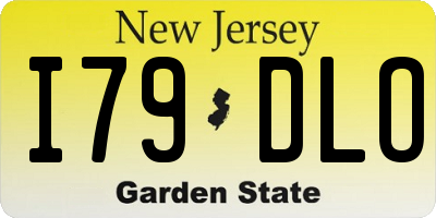 NJ license plate I79DLO