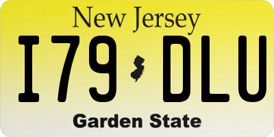 NJ license plate I79DLU
