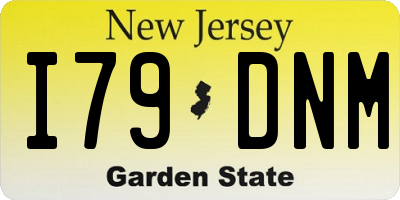 NJ license plate I79DNM