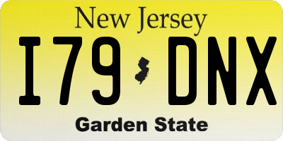 NJ license plate I79DNX