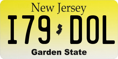 NJ license plate I79DOL