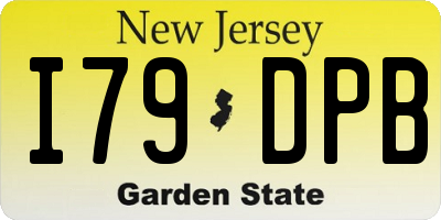 NJ license plate I79DPB